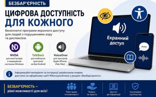 Безоплатні технології екранного доступу для людей із порушеннями зору та дислексією